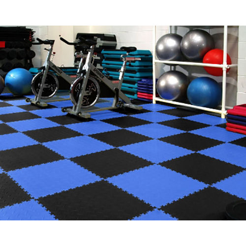 Gloss Blue And Black Rubber Tiles