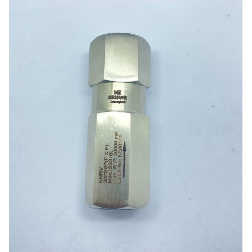 Silver Female X Female High Pressure Check Valve