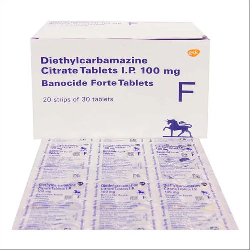 100 Mg Diethylcarbamazine Ciitrate Tablets