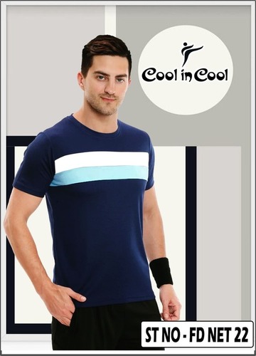 Comfy T-Shirt - Cotton Blend , Size: S, M, L, XL - Half Sleeve, O-Neck, Printed Pattern, Lightweight, Moisture-Wicking, Quick-Drying