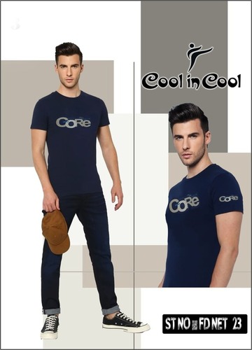 Elegant T-Shirt - Lightweight Polyester, Regular Length, Round Neck, Half Sleeve | Moisture-Wicking, Quick-Drying, Stylish Printed Design