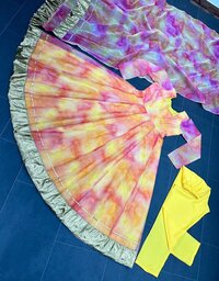 Tebby Silk Orgnza Digital Print Gown