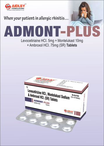 Tablet Montelukast 10mg + Levocetitizine Dihydrochloride 5mg +  Ambroxol Hydrochloride SR 75mg