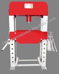 Hand Operated Hydraulic Press Machine - 40 Ton Capacity | Red Color, Manual Operation, Industrial Use, 1 Year Warranty, Strong Hydraulic Components