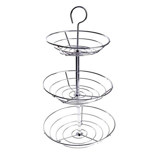 3TIER FRUIT BASKET WIRE FRUIT BOWL OR PRODUCE HOLDER THREE TIER FRUIT BASKET STAND (5264)