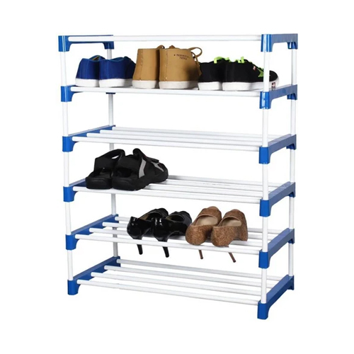 Stainless Steel Six Shelves Shoe Rack - Durable Design, Customizable Sizes & Colors | Ideal for Commercial & Household Use, Easy Assembly