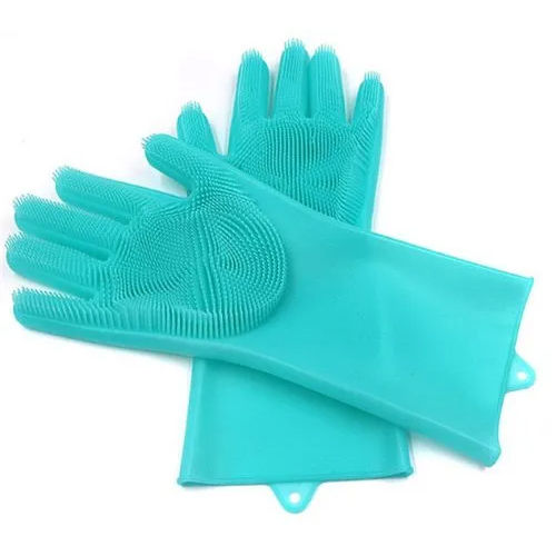 Silicone Magic Cleaning Gloves With Wash Scrubber Use: Home