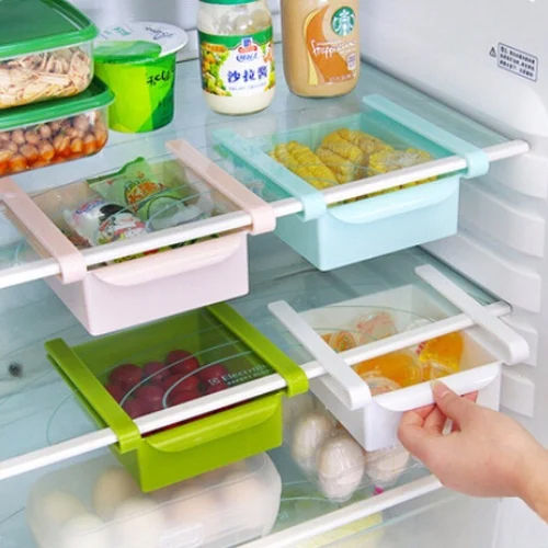 Plastic Kitchen Refrigerator Storage Rack