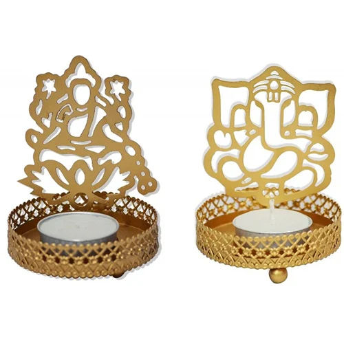 Indian Decorative Shadow Laxmi Ganesh Ji Tea Light Holder