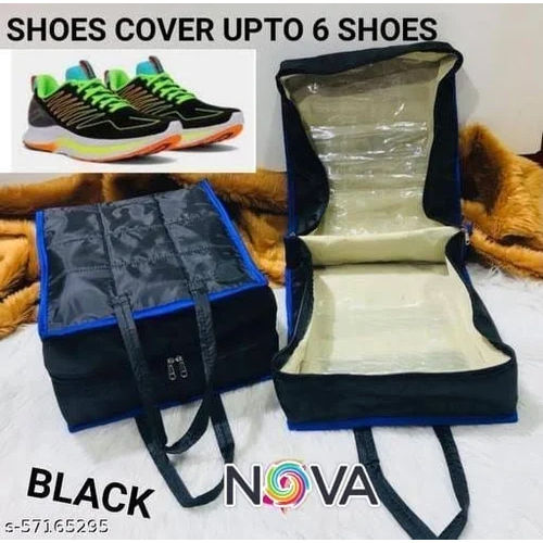 Black Shoe Tote Bag Shoe Cover Upto 6 Shoes