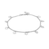 Dangling Open And Close Heart Charm Anklet