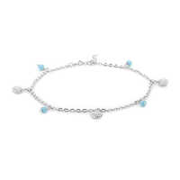 Hanging Shell And Natural Beads Anklet