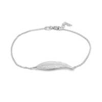 Feather Charm Silver Anklet