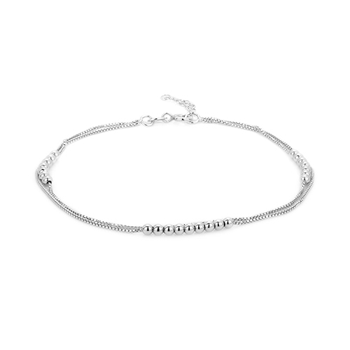 Double Layered Beaded Anklet