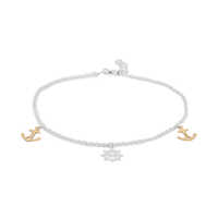 Nautical Theme Silver Anklet