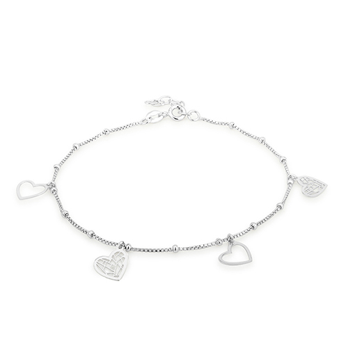 Fancy Open And Close Heart Anklet