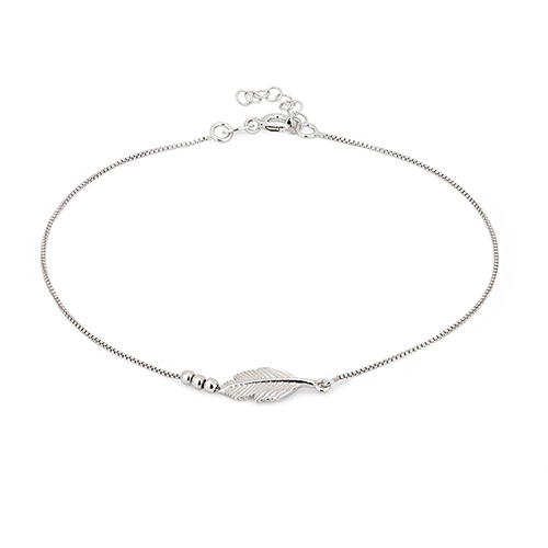 Centered Leaf Nature-Theme Anklet