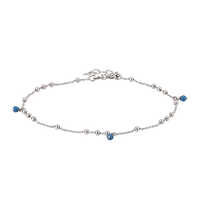 Dangling Lapis Stone Beaded Chain Anklet