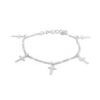 Dangling Cross Charm Bracelet