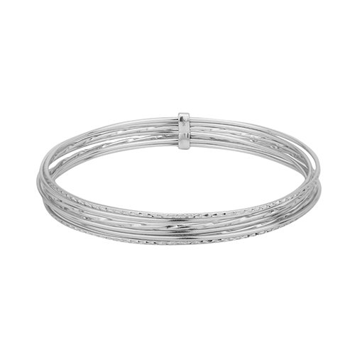 Sterling Silver Multi-Strand Wire Bangle