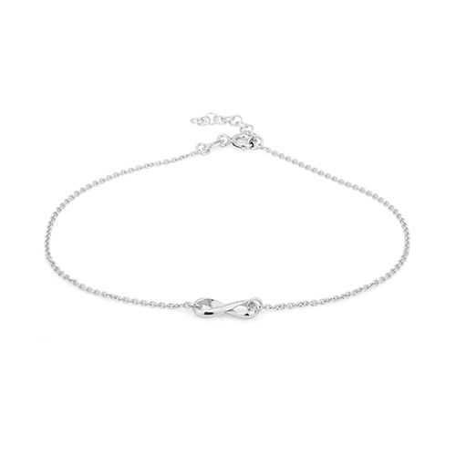 Infinity Charm Love-Theme Silver Bracelet