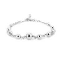 Sewn Silver Beads Bracelets