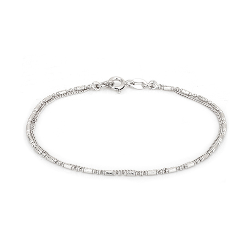 Double Layered Beaded Chain Bracelet