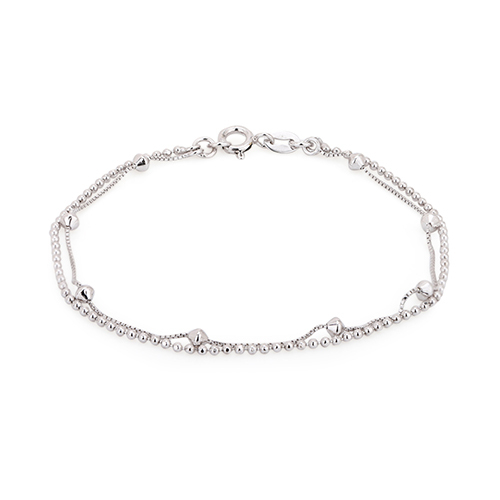 Layered Beaded Chain Bracelet