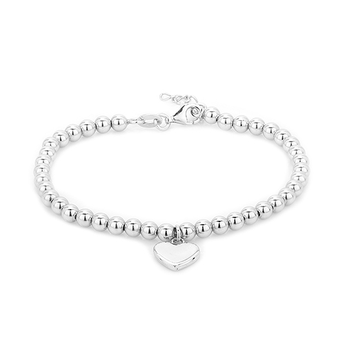 Silver Beaded Chain Bracelet