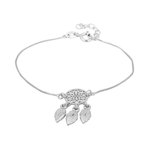 Light Weight Dream-Catcher Silver Bracelet