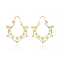 18K Gold Plated Bohemian Style Filigree Earrings
