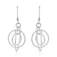 Vanbelle Graduated And Circle-In-Circle Silver Earrings