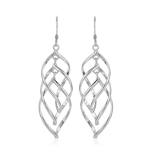 Twisted Multi Oval Dangle Earrings