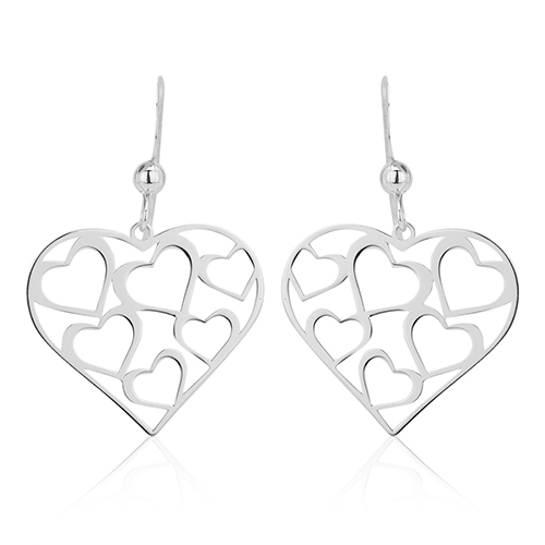 Designer Open Multi-Hearts Earrings