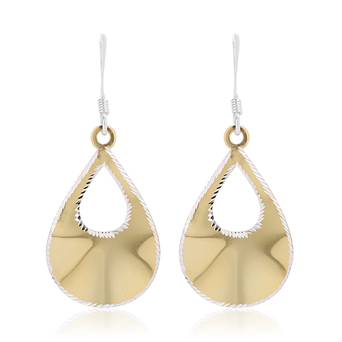 Light Weight Diamond-Cut Pear Shape Earrings