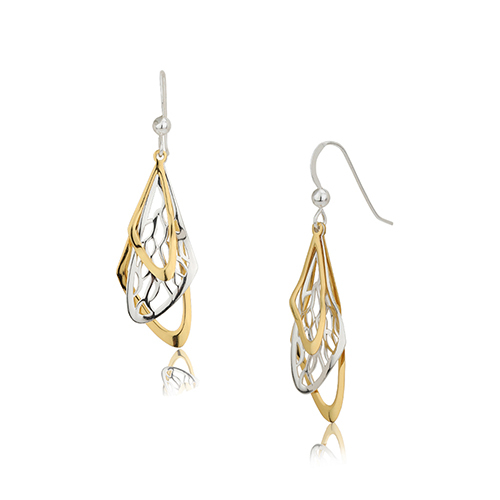 Sterling Silver Assymetrical Triangle Earring