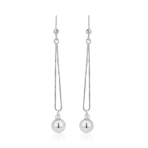 Chain Drop Beaded Fashion Silver Earring Gender: Women