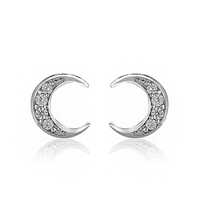 Modern Crescent Stud Earrings