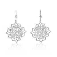 Light Weight Filigree Design Silver Earrings