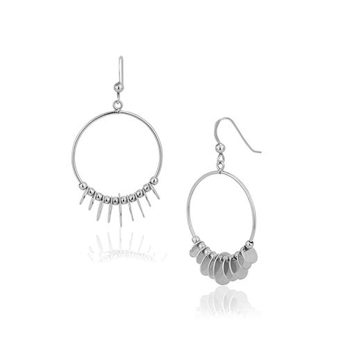 Silver Sterling Round Earrings