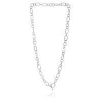 Handmade Fancy Link Chain Silver Necklace