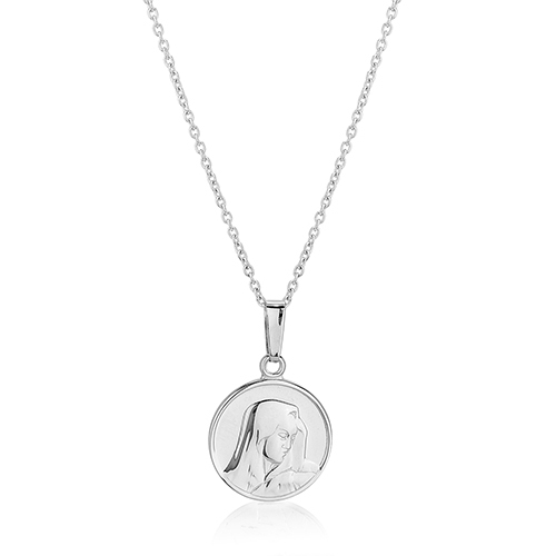 Madonna Medal Pendant Necklace
