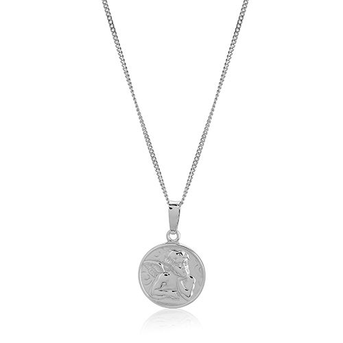 Saint Raphael Medal Silver Pendant Necklace