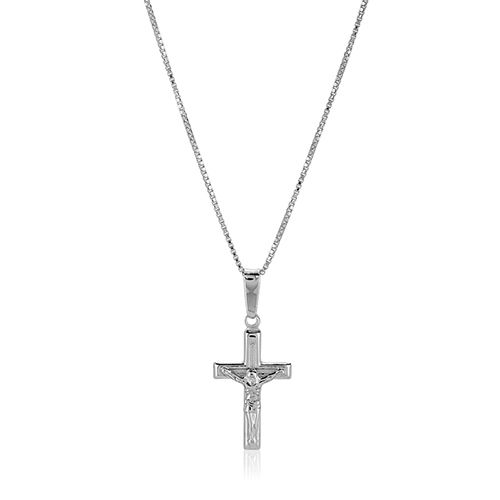 Crucifix Silver Pendant Necklace
