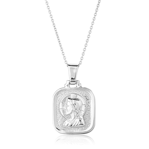Jesus Medal Prayer Pendant Necklace