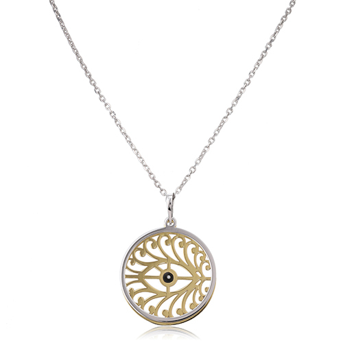 Enamelled Evil Eye Necklace