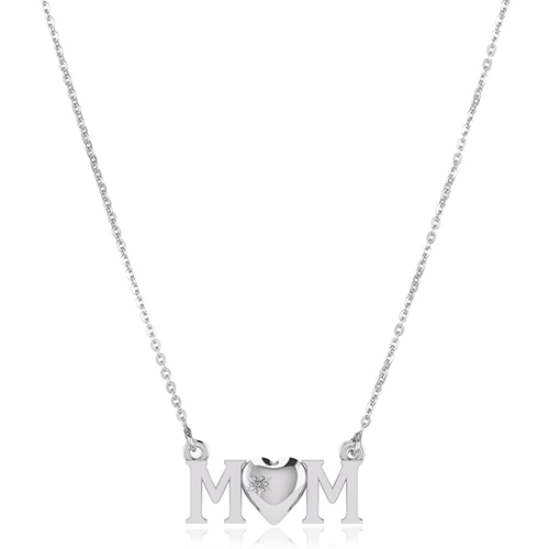 Diamond Mom Accent Pendant Necklace