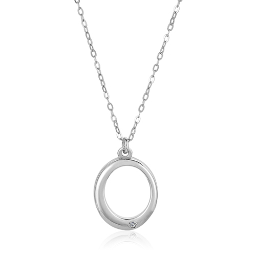 Diamond Round Accent Pendant Necklace