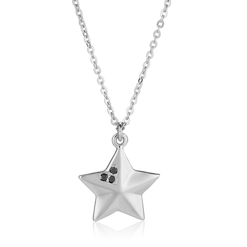 Diamond Star Accent Pendant Necklace