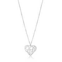 Open Heart-In-Heart Pendant Necklace